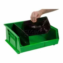 Hot Sale ✨ Plastic Stack & Hang Bin, 16-1/2"W x 10-7/8"D x 5"H, Green - Pkg Qty 6 ⌛ -Containers shop 550114GN 08