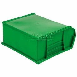 Hot Sale ✨ Plastic Stack & Hang Bin, 16-1/2"W x 10-7/8"D x 5"H, Green - Pkg Qty 6 ⌛ -Containers shop 550114GN 12