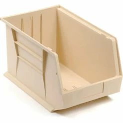 Buy 🎁 Plastic Stack & Hang Bin, 11"W x 18"D x 10"H, Ivory - Pkg Qty 4 ⭐