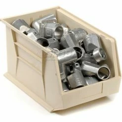 Buy 🎁 Plastic Stack & Hang Bin, 11"W x 18"D x 10"H, Ivory - Pkg Qty 4 ⭐ -Containers shop 550119BG 01