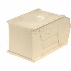 Buy 🎁 Plastic Stack & Hang Bin, 11"W x 18"D x 10"H, Ivory - Pkg Qty 4 ⭐ -Containers shop 550119BG 05