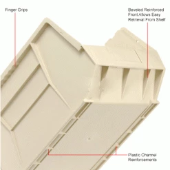 Buy 🎁 Plastic Stack & Hang Bin, 11"W x 18"D x 10"H, Ivory - Pkg Qty 4 ⭐ -Containers shop 550119BG 1wco