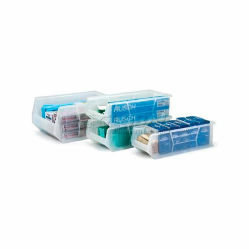 Best Sale 👍 Quantum Storage Systems Quantum Plastic Hulk Stacking Bin, 8-1/4"W x 24"D x 7"H, Clear - Pkg Qty 6 👏 4 Best Sale 👍 Quantum Storage Systems Quantum Plastic Hulk Stacking Bin, 8-1/4"W x 24"D x 7"H, Clear - Pkg Qty 6 👏 - Image 4