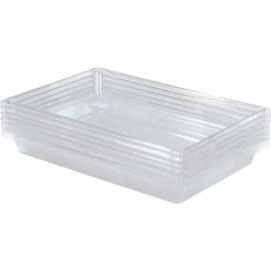 Brand new 🌟 Rubbermaid 3306-00 Clear Plastic Box 5 Gallon 18 x 26 x 3-1/2 - Pkg Qty 6 🎁 16 Brand new 🌟 Rubbermaid 3306-00 Clear Plastic Box 5 Gallon 18 x 26 x 3-1/2 - Pkg Qty 6 🎁 -Containers shop 585454 06