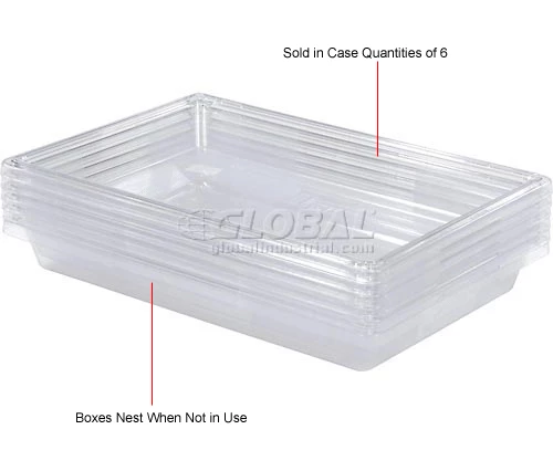 Brand new 🌟 Rubbermaid 3306-00 Clear Plastic Box 5 Gallon 18 x 26 x 3-1/2 - Pkg Qty 6 🎁 9 Brand new 🌟 Rubbermaid 3306-00 Clear Plastic Box 5 Gallon 18 x 26 x 3-1/2 - Pkg Qty 6 🎁 - Image 9