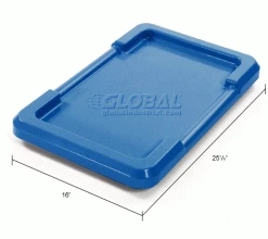 Buy 🤩 Global Industrial™ Blue Lid For Cross Stack And Nest Tote 25-1/8 x 16 x 8-1/2 - Pkg Qty 6 ❤️ -Containers shop 603001BL dim