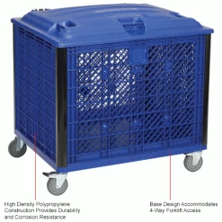 Brand new 🎁 Global Industrial™ Easy Assembly Vented Wall Container - Lid/Casters 39-1/4x31-1/2x34 Overall 🔔 -Containers shop 603087PIN 1wco