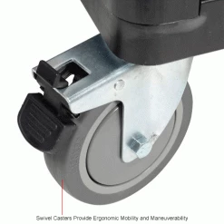 Brand new 🎁 Global Industrial™ Easy Assembly Vented Wall Container - Lid/Casters 39-1/4x31-1/2x34 Overall 🔔 -Containers shop 603087PIN 4wco