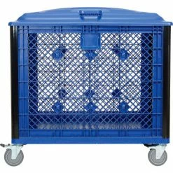 Brand new 🎁 Global Industrial™ Easy Assembly Vented Wall Container - Lid/Casters 39-1/4x31-1/2x34 Overall 🔔 -Containers shop 603087P 02