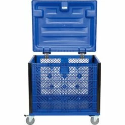 Brand new 🎁 Global Industrial™ Easy Assembly Vented Wall Container - Lid/Casters 39-1/4x31-1/2x34 Overall 🔔 -Containers shop 603087P 03