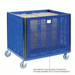 Brand new 🎁 Global Industrial™ Easy Assembly Vented Wall Container - Lid/Casters 39-1/4x31-1/2x34 Overall 🔔 -Containers shop 603087P 1wco 1