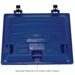 Brand new 🎁 Global Industrial™ Easy Assembly Vented Wall Container - Lid/Casters 39-1/4x31-1/2x34 Overall 🔔 -Containers shop 603087P 3wco