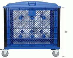 Brand new 🎁 Global Industrial™ Easy Assembly Vented Wall Container - Lid/Casters 39-1/4x31-1/2x34 Overall 🔔 -Containers shop 603087P dim1