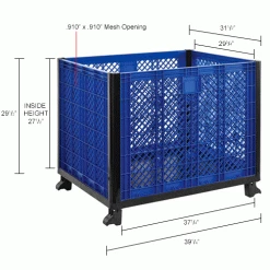 Cheap 😉 Global Industrial™ Easy Assembly Vented Wall Container 39-1/4 x 31-1/2 x 33-1/2 Overall 🔔 -Containers shop 603087 dim