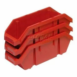 Best Pirce ๐ Quantum Storage Systems Quantum Plastic Quickpick Double Hopper Bin, 6-5/8"W x 12-1/2"D x 5"H, Red - Pkg Qty 20 ๐