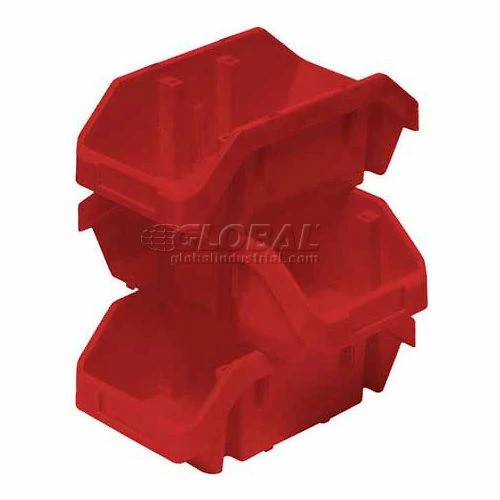 Promo 🎉 Quantum Storage Systems Quantum Plastic Quickpick Double Hopper Bin, 8-3/8"W x 12-1/2"D x 5"H, Red - Pkg Qty 20 ⌛ 3 Promo 🎉 Quantum Storage Systems Quantum Plastic Quickpick Double Hopper Bin, 8-3/8"W x 12-1/2"D x 5"H, Red - Pkg Qty 20 ⌛ - Image 3