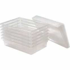 Wholesale 🧨 Rubbermaid 3308-00 Clear Plastic Box 8.5 Gallon 18 x 26 x 6 - Pkg Qty 6 🔥 -Containers shop 652453CL 08