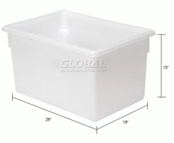 Flash Sale 🔥 Rubbermaid 3501-00 White Plastic Box 21.5 Gallon 18 x 26 x 15 - Pkg Qty 6 🛒 29 Flash Sale 🔥 Rubbermaid 3501-00 White Plastic Box 21.5 Gallon 18 x 26 x 15 - Pkg Qty 6 🛒 -Containers shop 652456WH dim