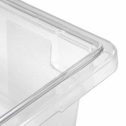 Best Pirce 👍 Rubbermaid 3309-00 Clear Plastic Box 3.5 Gallon 18 x12 x 6 - Pkg Qty 6 🎉 -Containers shop 652457CL 03