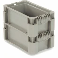 Promo 🤩 Global Industrial™ Stackable Straight Wall Container, Solid, 12"Lx7-3/8"Wx5"H, Gray 🧨 -Containers shop 652740 03