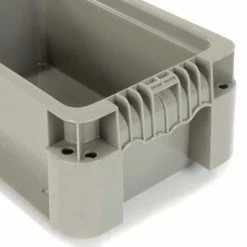 Promo 🤩 Global Industrial™ Stackable Straight Wall Container, Solid, 12"Lx7-3/8"Wx5"H, Gray 🧨 -Containers shop 652740 04