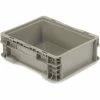 Top 10 🛒 Global Industrial™ Stackable Straight Wall Container, Solid, 12"Lx15"Wx5"H, Gray 🌟
