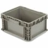 Best Sale 🎉 Global Industrial™ Stackable Straight Wall Container, Solid, 12"Lx15"Wx7-1/2"H, Gray 🥰