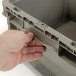 Best Sale 🎉 Global Industrial™ Stackable Straight Wall Container, Solid, 12"Lx15"Wx7-1/2"H, Gray 🥰 -Containers shop 652742 05