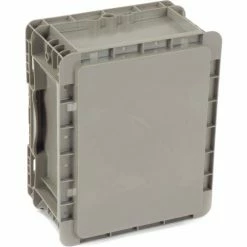 Best Sale 🎉 Global Industrial™ Stackable Straight Wall Container, Solid, 12"Lx15"Wx7-1/2"H, Gray 🥰 -Containers shop 652742 06