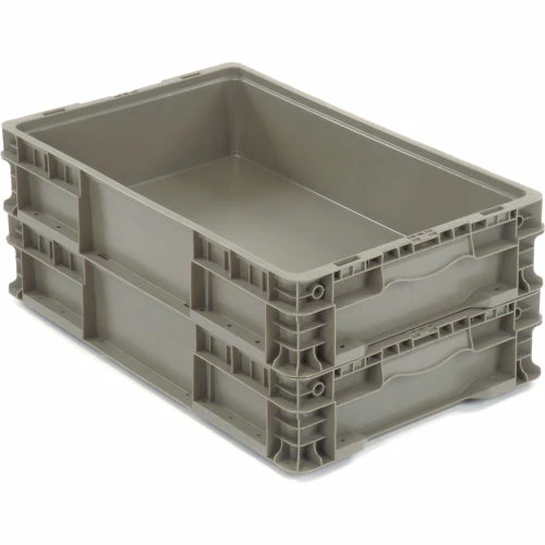 Flash Sale 🔔 Global Industrial Stackable Straight Wall Container, Solid, 24"Lx15"Wx5"H, Gray ✔️ 2 Flash Sale 🔔 Global Industrial Stackable Straight Wall Container, Solid, 24"Lx15"Wx5"H, Gray ✔️ - Image 2