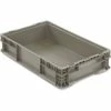 Flash Sale 🔔 Global Industrial™ Stackable Straight Wall Container, Solid, 24"Lx15"Wx5"H, Gray ✔️