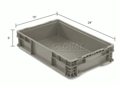 Flash Sale 🔔 Global Industrial Stackable Straight Wall Container, Solid, 24"Lx15"Wx5"H, Gray ✔️ 21 Flash Sale 🔔 Global Industrial Stackable Straight Wall Container, Solid, 24"Lx15"Wx5"H, Gray ✔️ -Containers shop 652744 dim