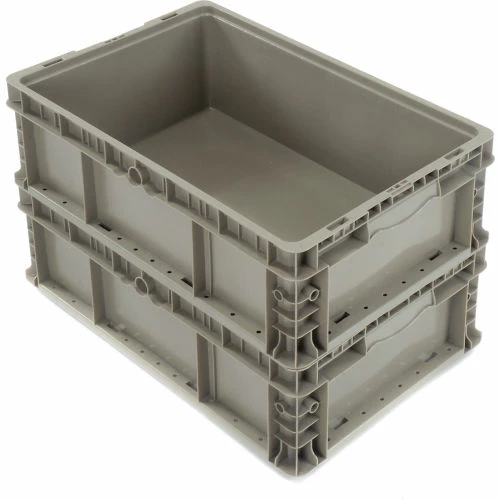 Cheapest 👏 Global Industrial Stackable Straight Wall Container, Solid, 24"Lx15"Wx9-1/2"H, Gray 💯 2 Cheapest 👏 Global Industrial Stackable Straight Wall Container, Solid, 24"Lx15"Wx9-1/2"H, Gray 💯 - Image 2