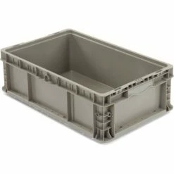 Cheapest ๐ Global Industrial Stackable Straight Wall Container, Solid, 24"Lx15"Wx9-1/2"H, Gray ๐ฏ