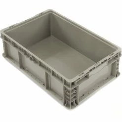 Best reviews of ⭐ Global Industrial™ Stackable Straight Wall Container, Solid, 24"Lx15"Wx7-1/2"H, Gray 🛒 -Containers shop 652745 03 1