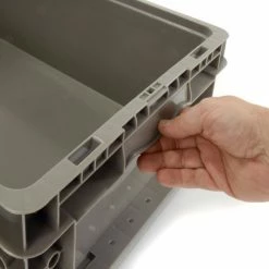 Best reviews of ⭐ Global Industrial™ Stackable Straight Wall Container, Solid, 24"Lx15"Wx7-1/2"H, Gray 🛒 -Containers shop 652745 06 1