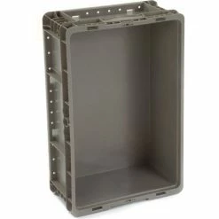 Best reviews of ⭐ Global Industrial™ Stackable Straight Wall Container, Solid, 24"Lx15"Wx7-1/2"H, Gray 🛒 -Containers shop 652745 08 1