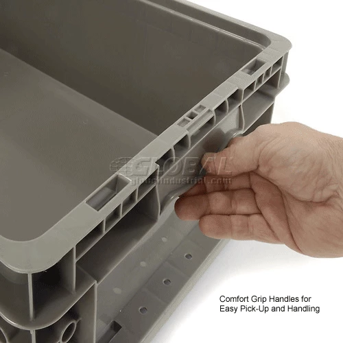 Cheapest 👏 Global Industrial Stackable Straight Wall Container, Solid, 24"Lx15"Wx9-1/2"H, Gray 💯 12 Cheapest 👏 Global Industrial Stackable Straight Wall Container, Solid, 24"Lx15"Wx9-1/2"H, Gray 💯 - Image 12