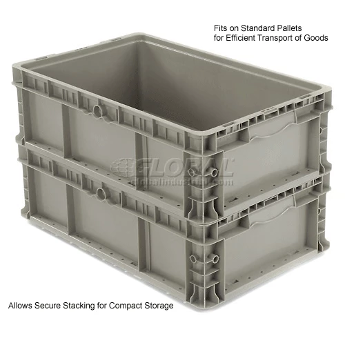 Cheapest 👏 Global Industrial Stackable Straight Wall Container, Solid, 24"Lx15"Wx9-1/2"H, Gray 💯 13 Cheapest 👏 Global Industrial Stackable Straight Wall Container, Solid, 24"Lx15"Wx9-1/2"H, Gray 💯 - Image 13