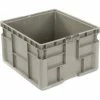 Top 10 🤩 Global Industrial™ Stackable Straight Wall Container, Solid, 24"Lx22-1/2"Wx14-1/2"H, Gray 💯
