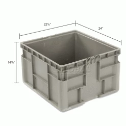Top 10 🤩 Global Industrial Stackable Straight Wall Container, Solid, 24"Lx22-1/2"Wx14-1/2"H, Gray 💯 35 Top 10 🤩 Global Industrial Stackable Straight Wall Container, Solid, 24"Lx22-1/2"Wx14-1/2"H, Gray 💯 -Containers shop 652747 dim