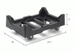 New 👍 Attached Lid Shipping Container 27-3/16 x 16-5/8 x 12-1/2 Gray with Dolly Combo ⭐ 59 New 👍 Attached Lid Shipping Container 27-3/16 x 16-5/8 x 12-1/2 Gray with Dolly Combo ⭐ -Containers shop 652754 dim 2