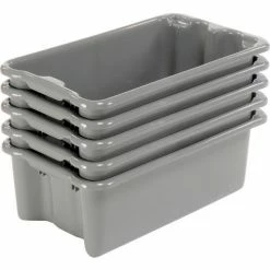 Buy 🎉 LEWISBins SN2414-8 Polyethylene Container 24"L x 14"W x 8"H, Gray - Pkg Qty 5 😉 -Containers shop 652907GY 02