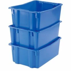 Buy 😍 LEWISBins SN2618-10 Polyethylene Container 26"L x 18-3/4"W x 10"H, Blue - Pkg Qty 5 ✨ -Containers shop 652909BL 02