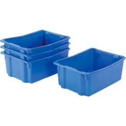 Buy 😍 LEWISBins SN2618-10 Polyethylene Container 26"L x 18-3/4"W x 10"H, Blue - Pkg Qty 5 ✨ -Containers shop 652909BL 04