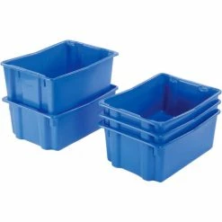 Buy 😍 LEWISBins SN2618-10 Polyethylene Container 26"L x 18-3/4"W x 10"H, Blue - Pkg Qty 5 ✨ -Containers shop 652909BL 05
