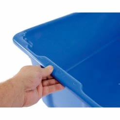 Buy 😍 LEWISBins SN2618-10 Polyethylene Container 26"L x 18-3/4"W x 10"H, Blue - Pkg Qty 5 ✨ -Containers shop 652909BL 09
