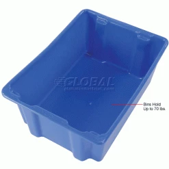 Buy 😍 LEWISBins SN2618-10 Polyethylene Container 26"L x 18-3/4"W x 10"H, Blue - Pkg Qty 5 ✨ -Containers shop 652909BL 2wco