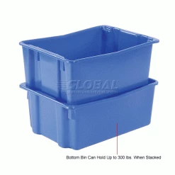 Buy 😍 LEWISBins SN2618-10 Polyethylene Container 26"L x 18-3/4"W x 10"H, Blue - Pkg Qty 5 ✨ -Containers shop 652909BL 3wco