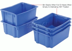 Buy 😍 LEWISBins SN2618-10 Polyethylene Container 26"L x 18-3/4"W x 10"H, Blue - Pkg Qty 5 ✨ -Containers shop 652909BL 5wco